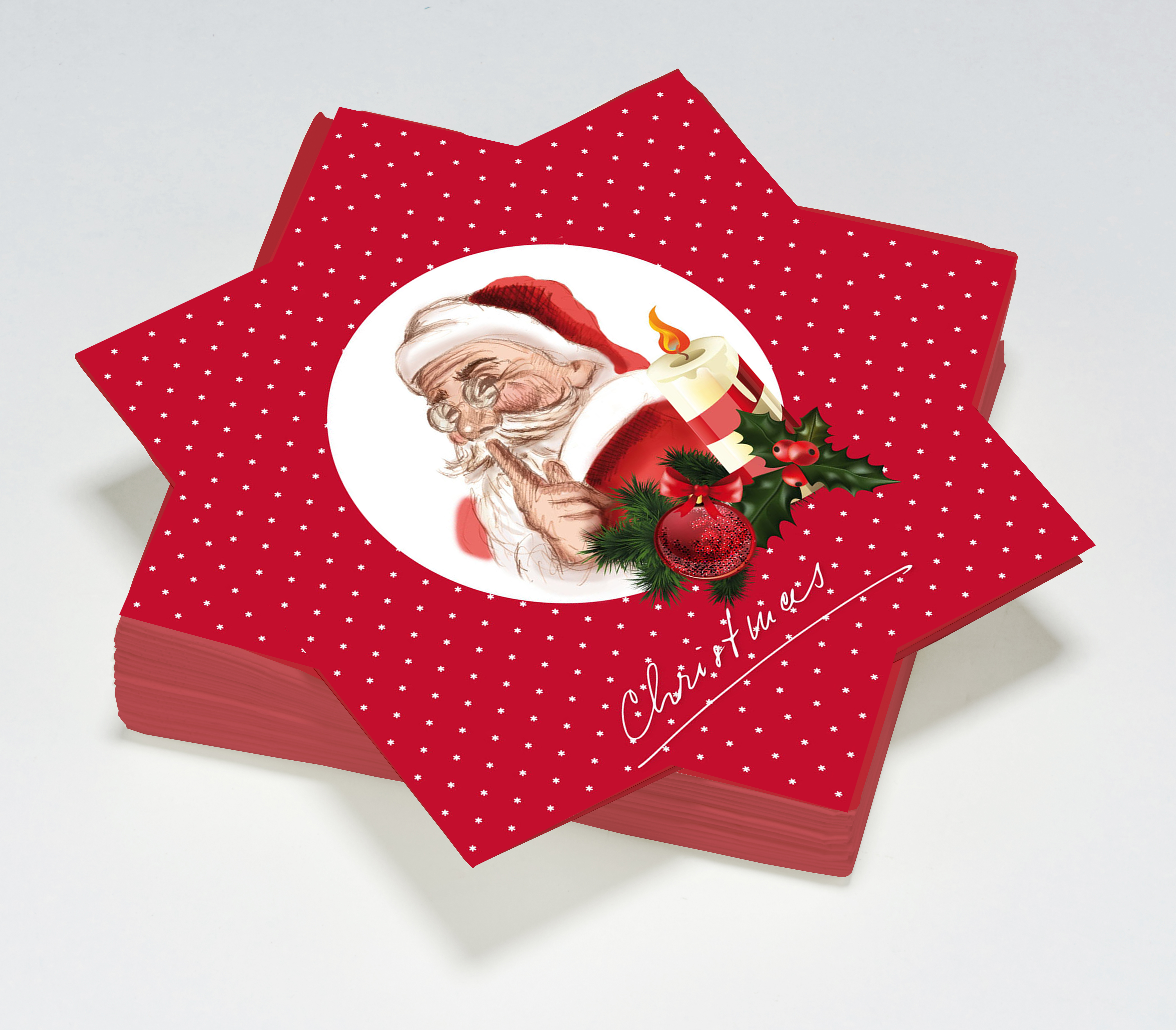 Le Nappage 20 tovaglioli in ovatta 33x33 cm 3 veli PN Nostalgie