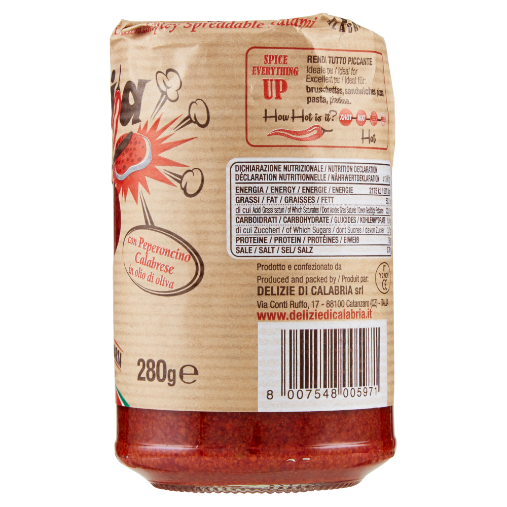 Delizie di Calabria Nduja salame spalmabile al peperoncino 280 g