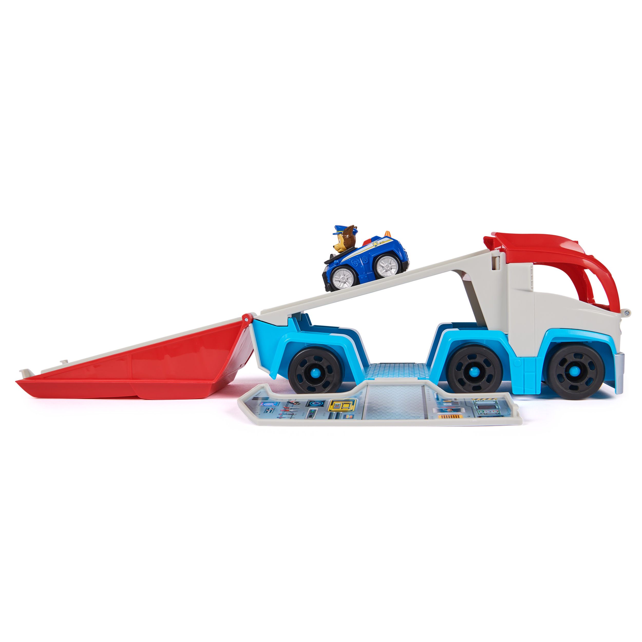 PAW Patrol , Pup Squad Patroller, Veicolo di Squadra, Veicolo Giocattolo con Auto Collezionabile di Chase, Giocattoli per Bambini e Bambine, 3+ Anni