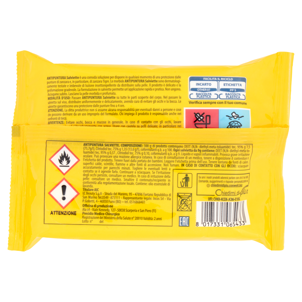 Prep Salviette Antipuntura 15 pz