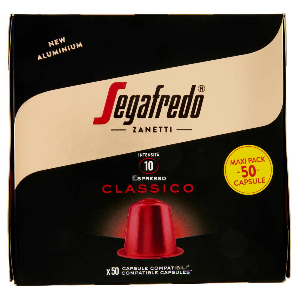 Segafredo Zanetti Espresso Classico Capsule Compatibili Nespresso* 50 x 5,1 g
