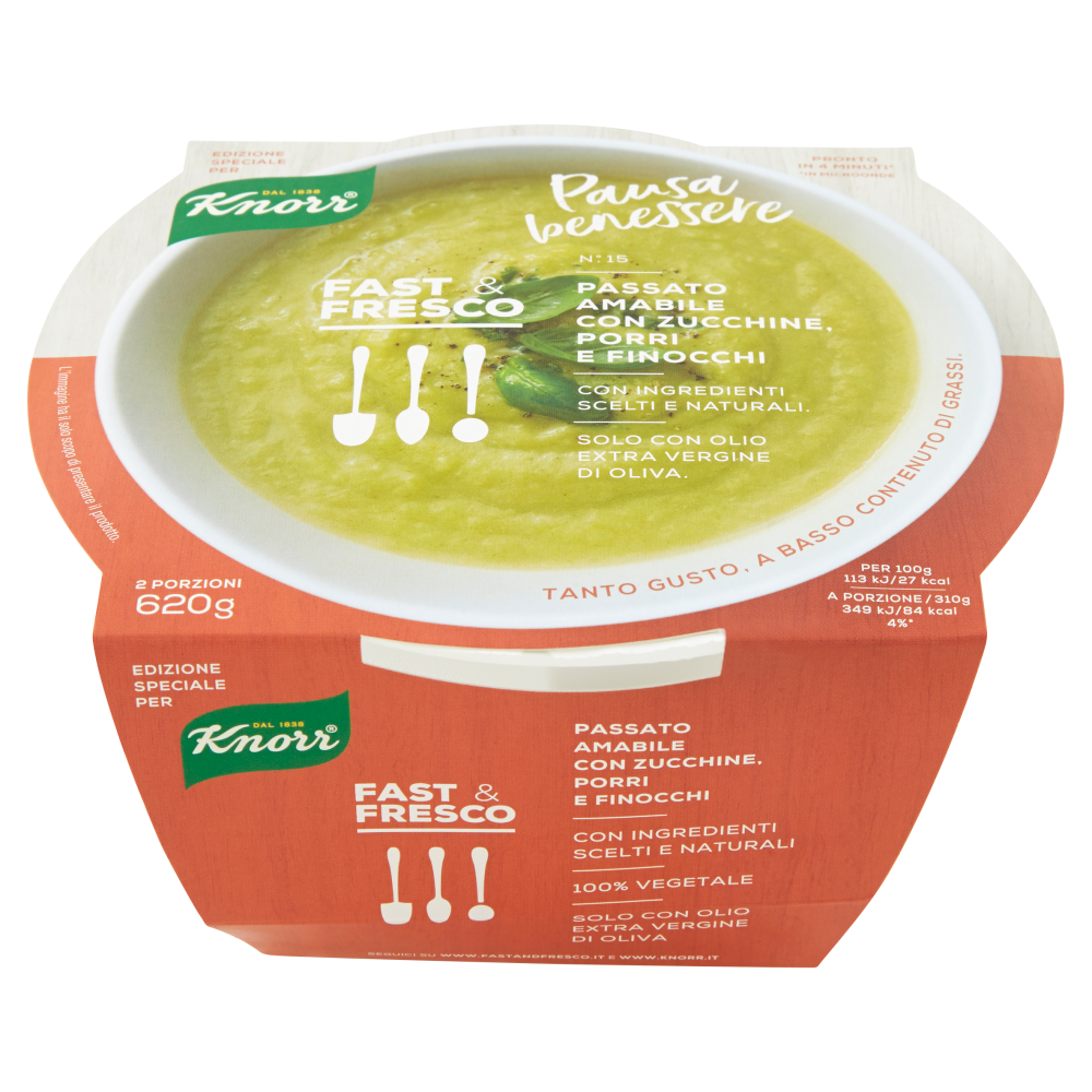 Fast & Fresco Pausa benessere N°. 15 Passato Amabile con Zucchine, Porri e Finocchi 620 g