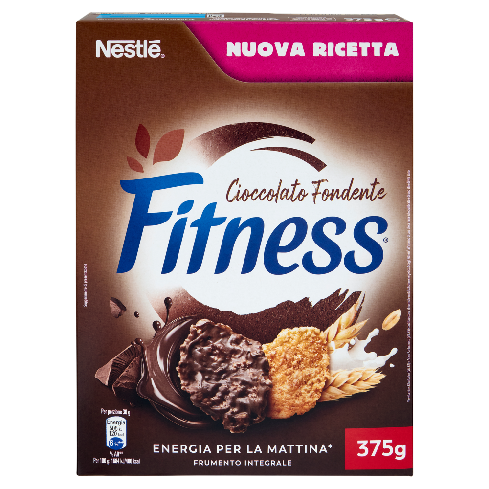 FITNESS Cioccolato Fondente Cereali Integrali con Fiocchi al Cioccolato 375g