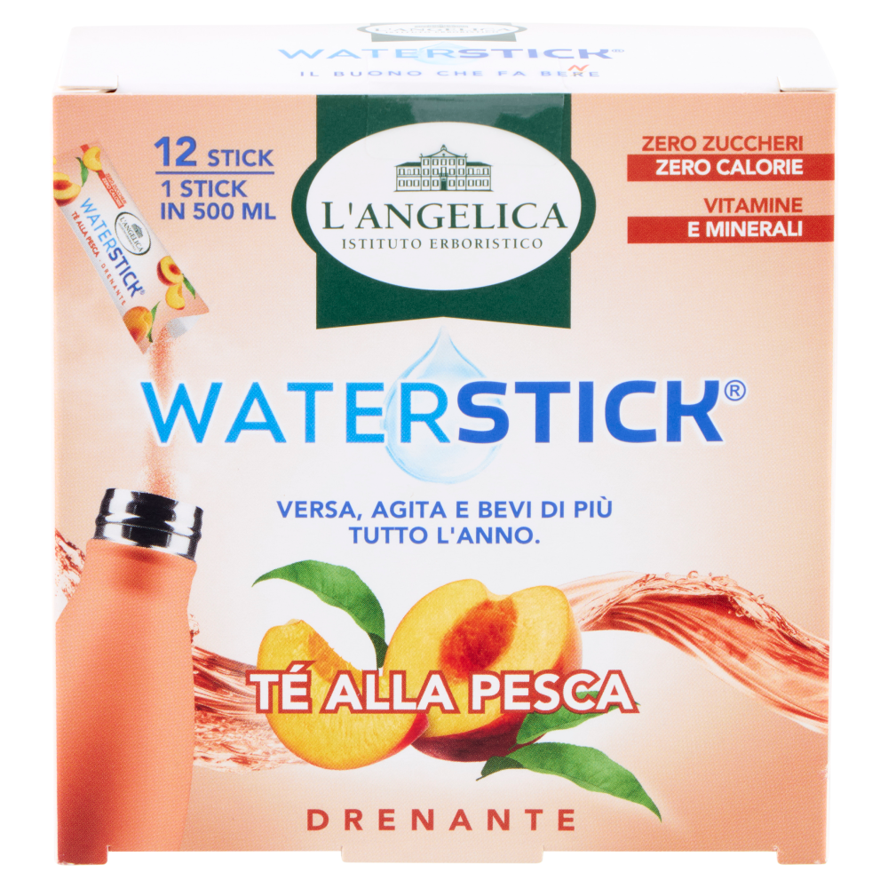 L'Angelica Waterstick T&eacute; alla Pesca Drenante 12 x 2 g