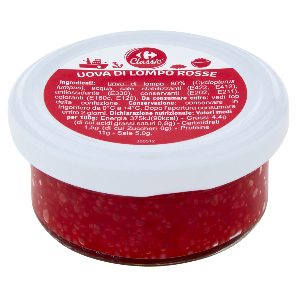 Carrefour Classic Uova di Lompo Rosse 50 g
