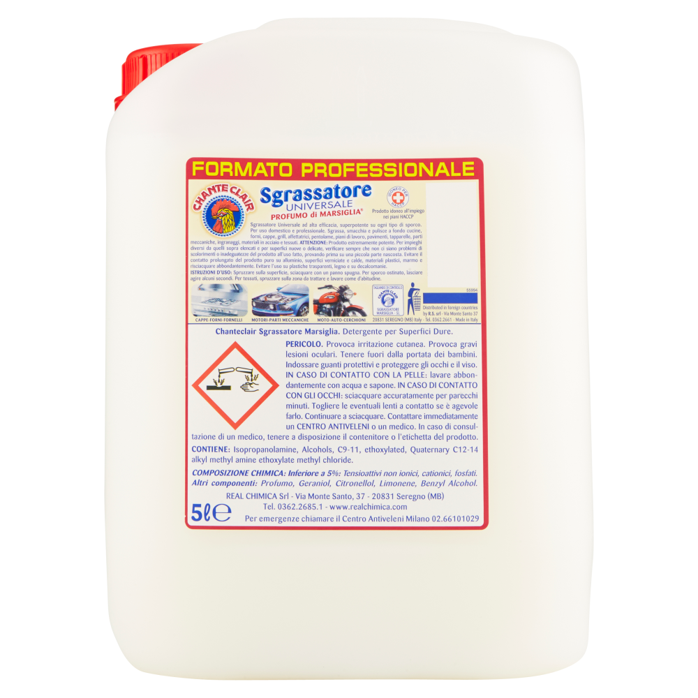 Chanteclair Sgrassatore Universale Profumo di Marsiglia Tanica 5 l