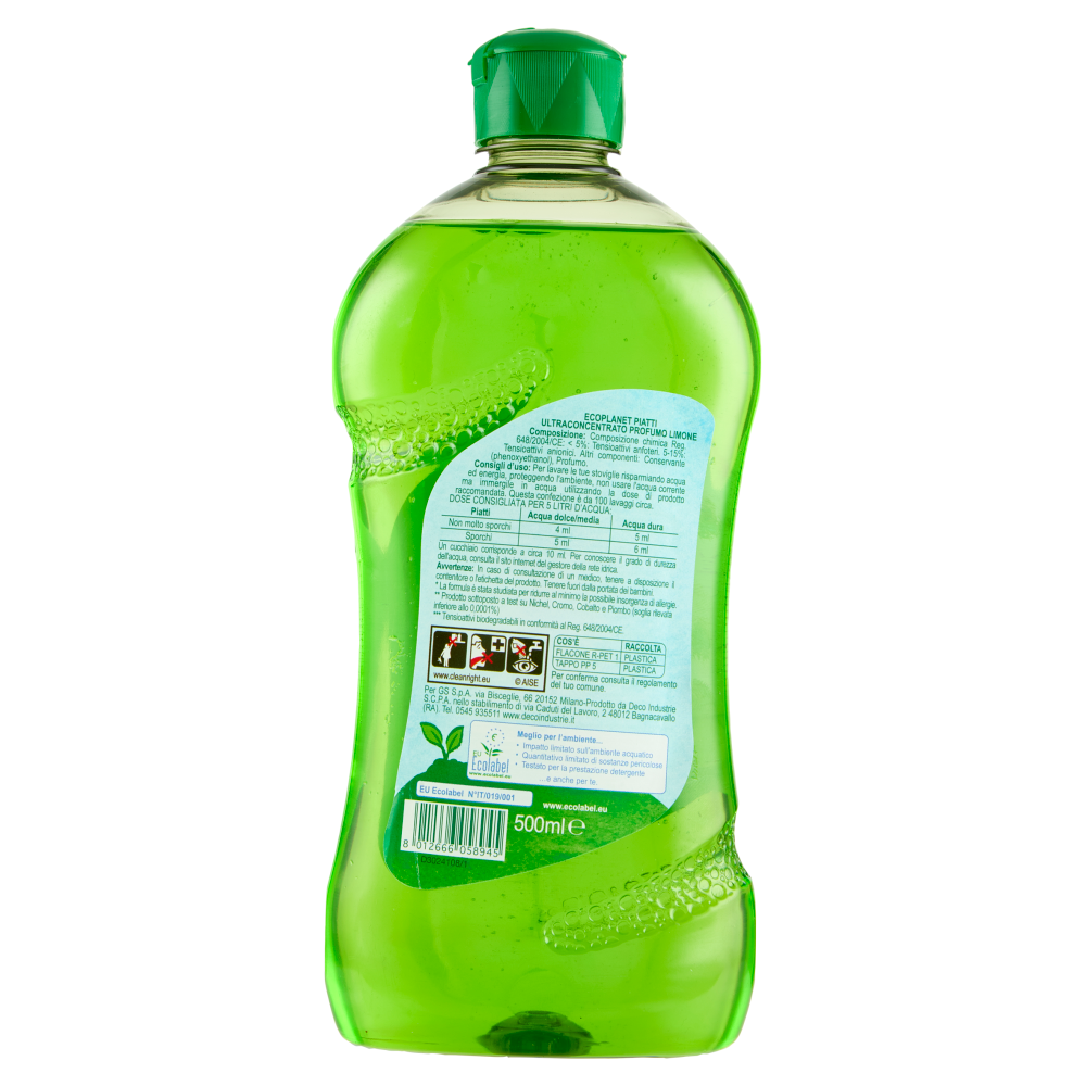 Carrefour eco Planet Piatti Ultra Concentrato Profumo di Limone con Oli Essenziali 500 ml