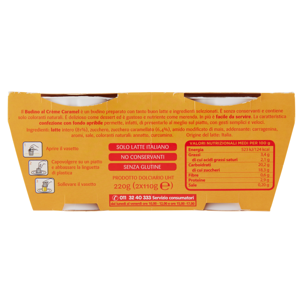 Centrale del Latte di Torino Tapporosso Budino Cr&egrave;me Caramel 2 x 110 g