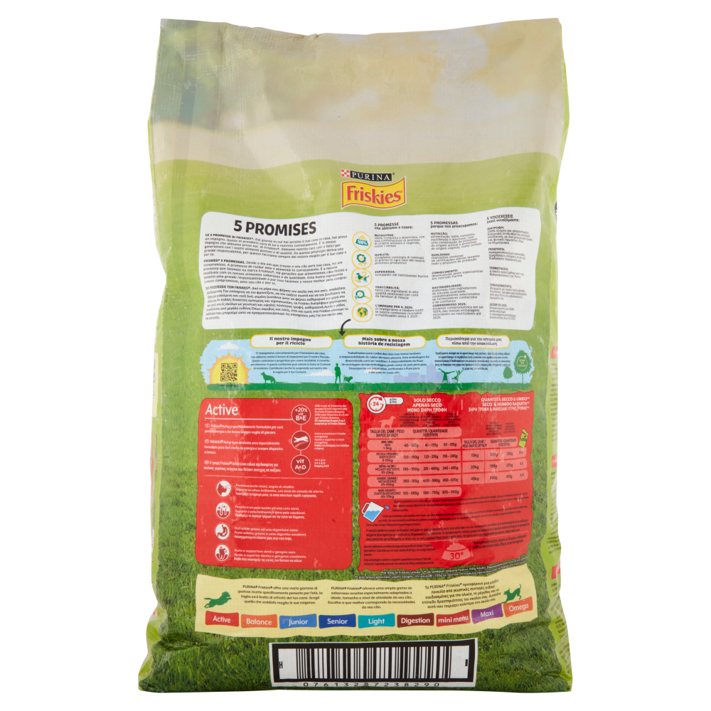 PURINA FRISKIES Cane Active Con Manzo 9 kg