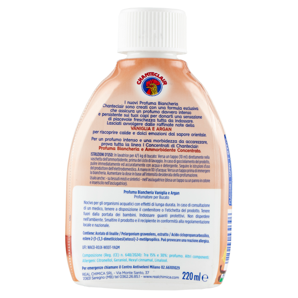 Chanteclair i Concentrati Vaniglia e Argan Profuma Biancheria 220 ml