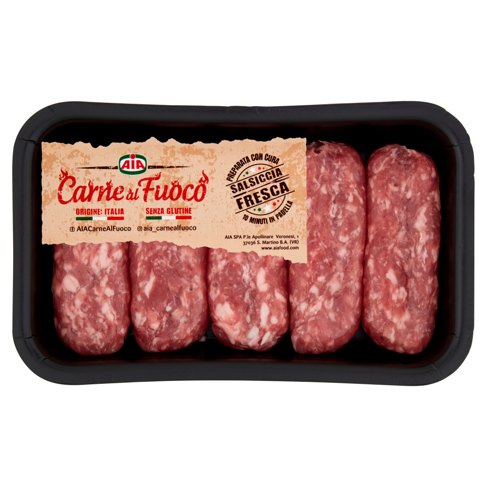 Aia Carne al Fuoco Verzino Aperto Senza Pelle 0,400 kg