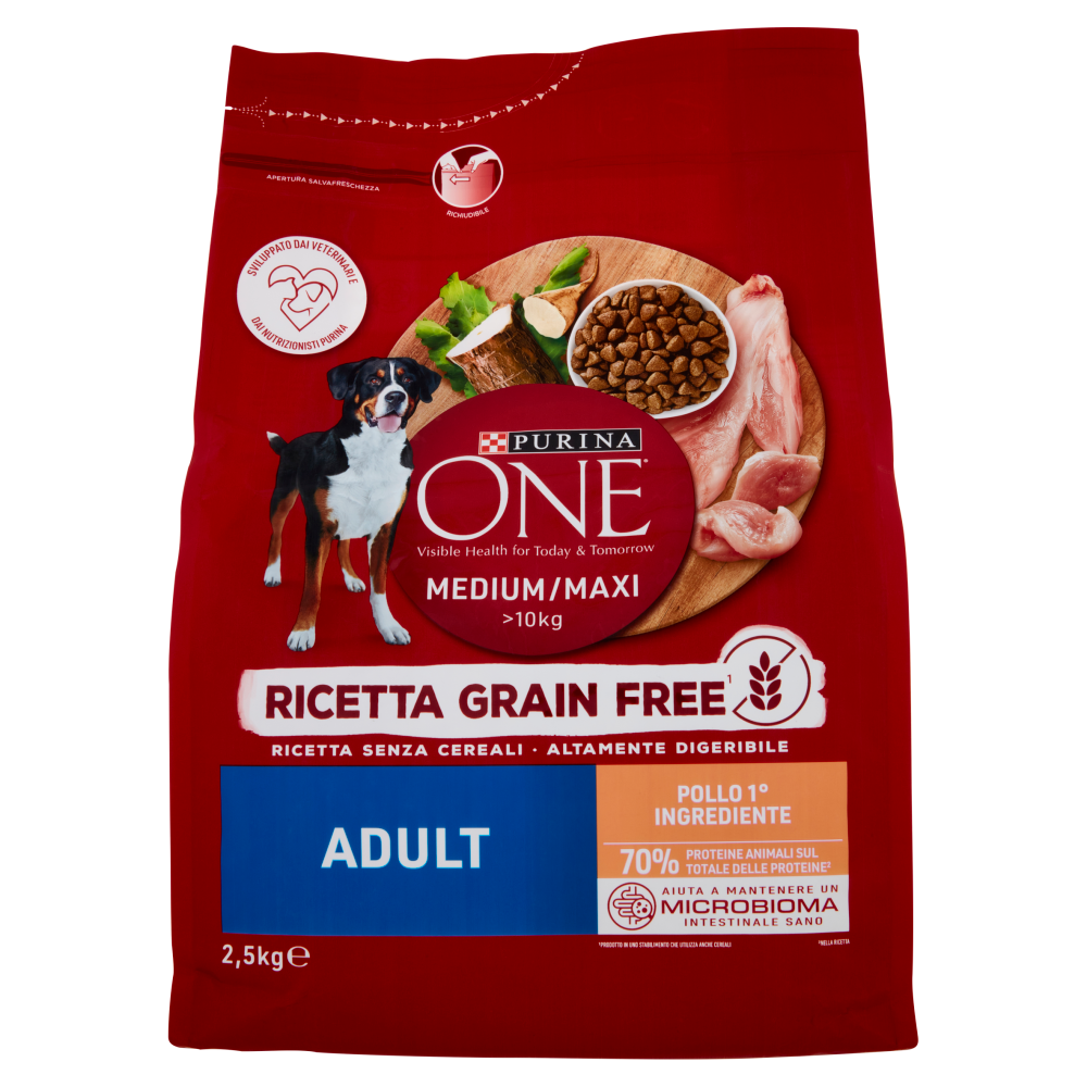 PURINA ONE Medium/Maxi Grain Free Adult Pollo 2,5 kg 