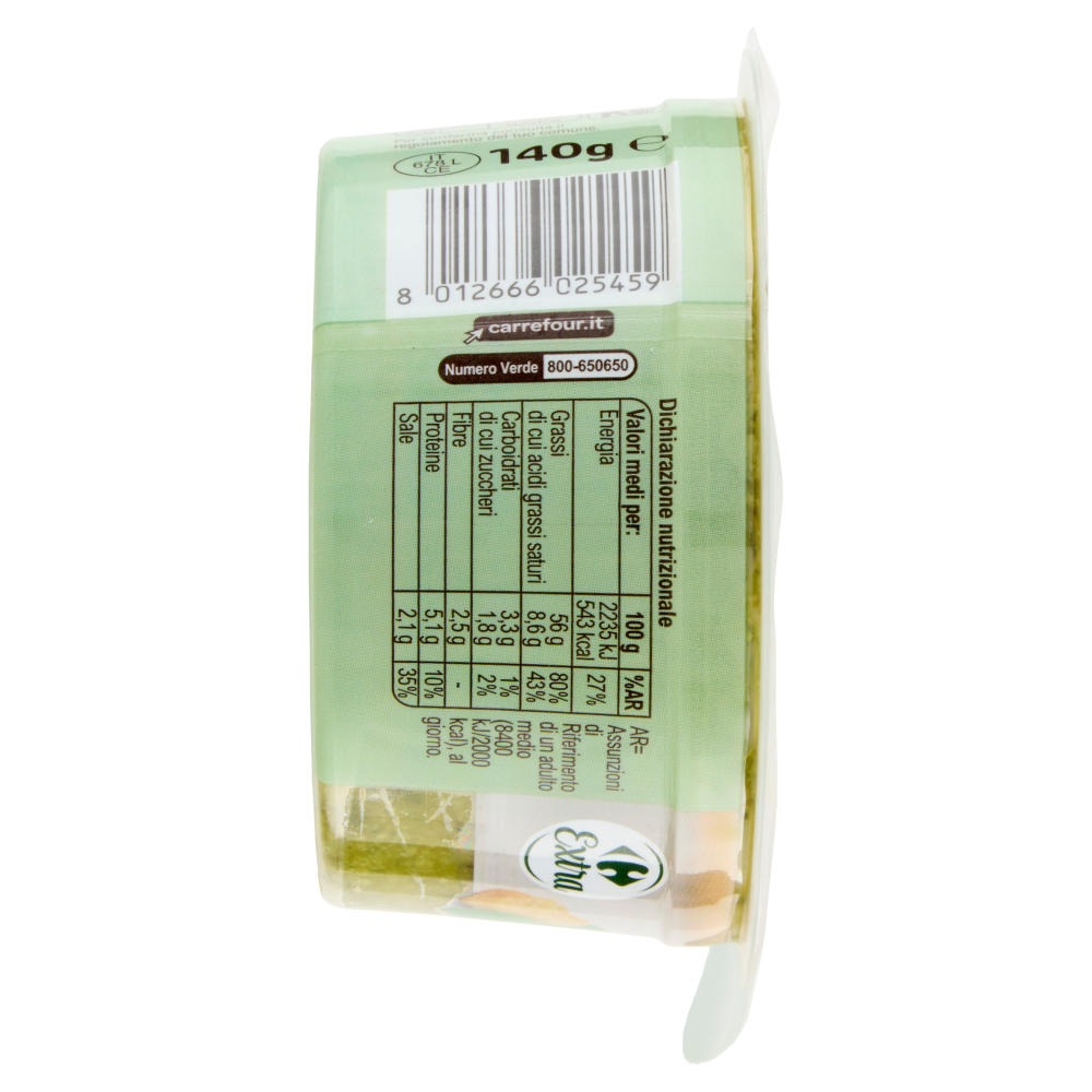 Carrefour Extra Pesto senz'aglio con Basilico Genovese DOP 140 g
