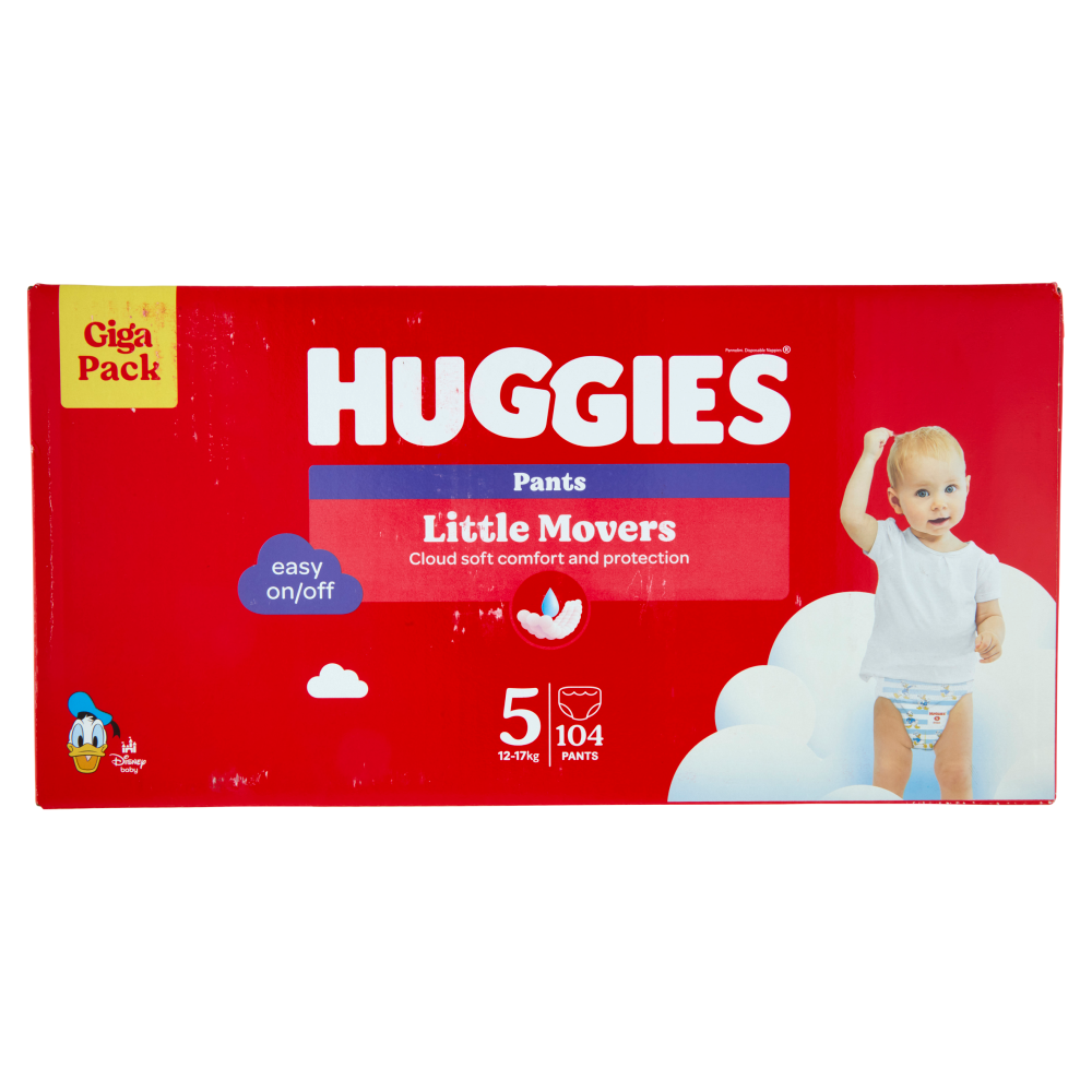 Huggies Little Movers Pants 5 12-17 Kg 104 pz