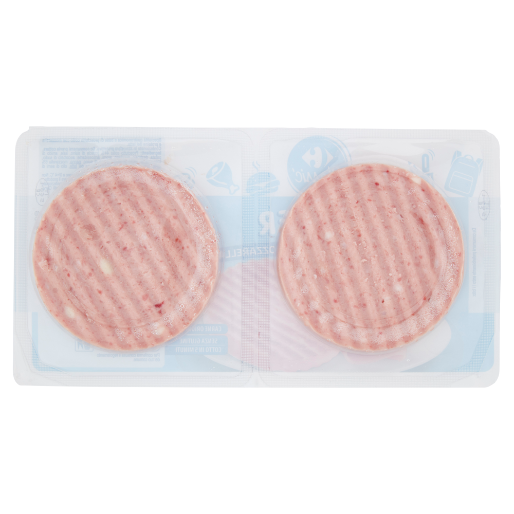 Carrefour Classic Burger di Prosciutto Cotto con Mozzarella 2 x 75 g