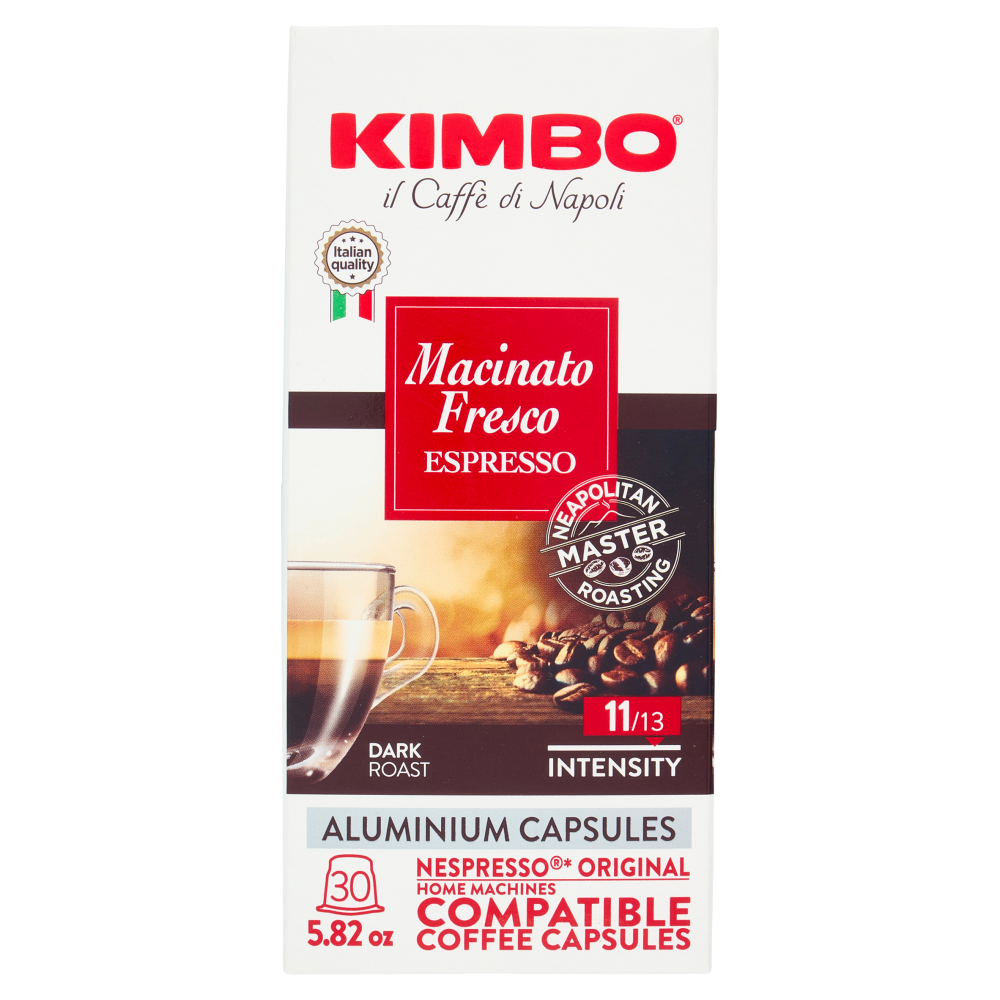 Kimbo Macinato Fresco Capsule Compatibili con Macchine Nespresso* Original 30 x 5,5 g
