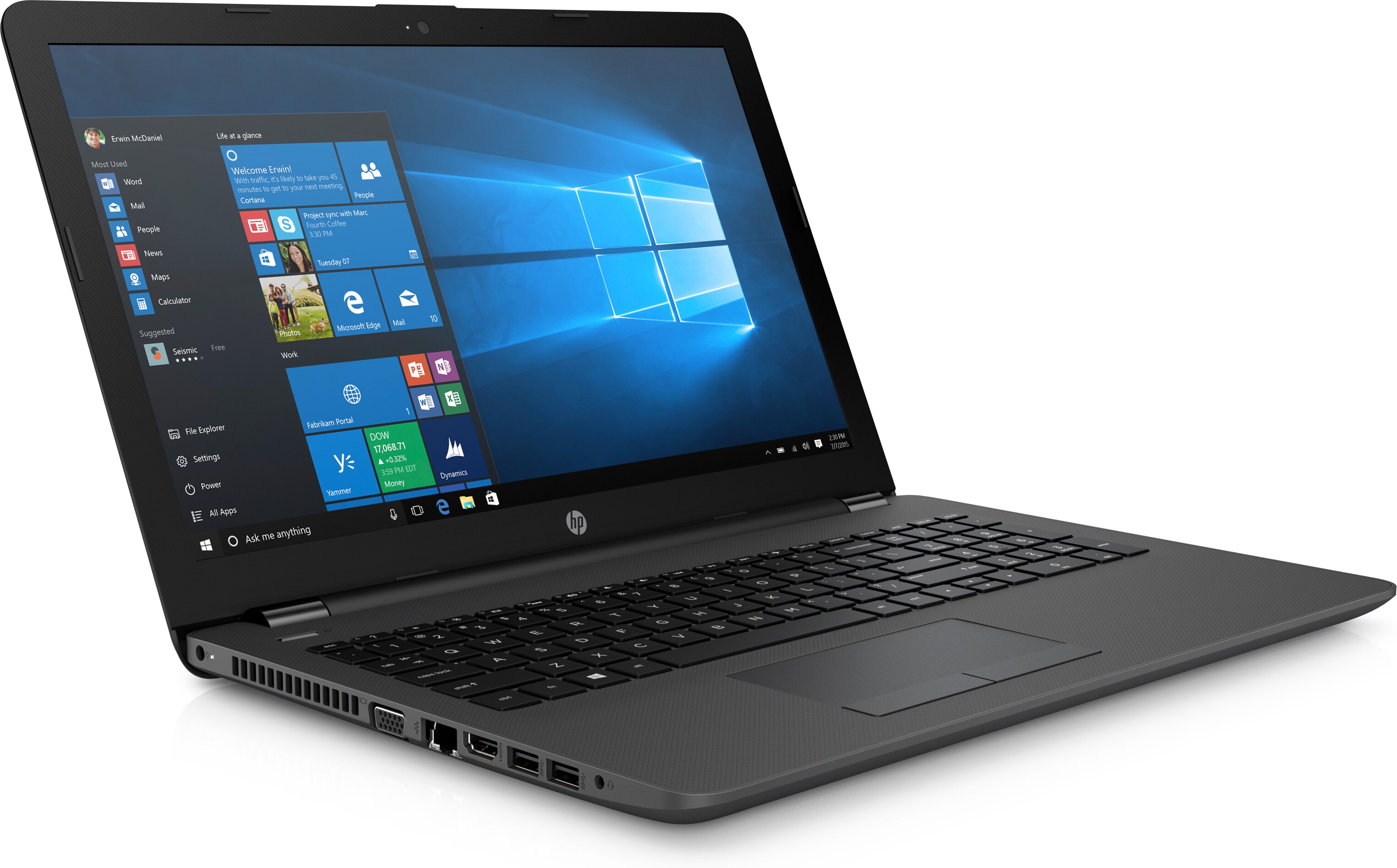 HP 250 G6 Intel® Celeron® N4000 Computer portatile 39,6 cm (15.6") HD 4 GB DDR4-SDRAM 500 GB HDD Wi-Fi 5 (802.11ac) Windows 10 Home Nero