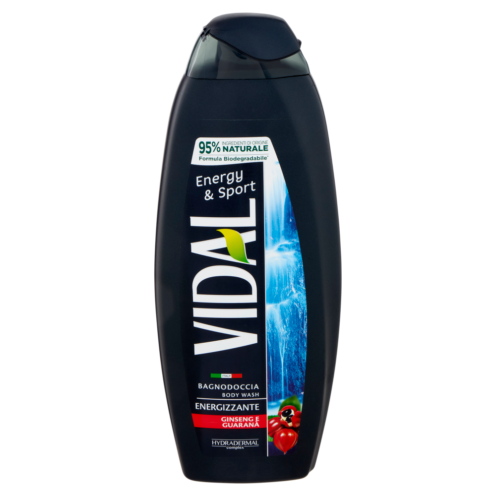 Vidal Energy & Sport Bagnodoccia Energizzante Ginseng e Guaran&agrave; 600 ml