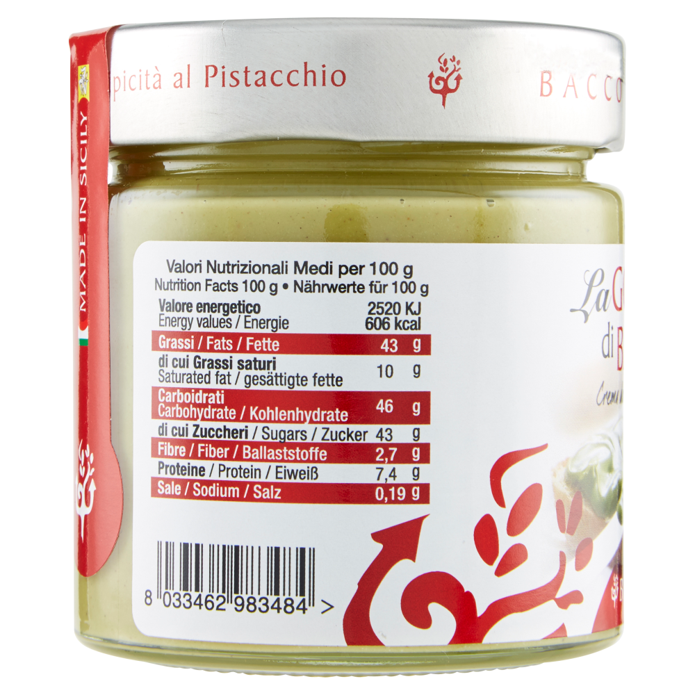 Bacco la Golosa di Bacco Crema dolce di Pistacchio 200 g