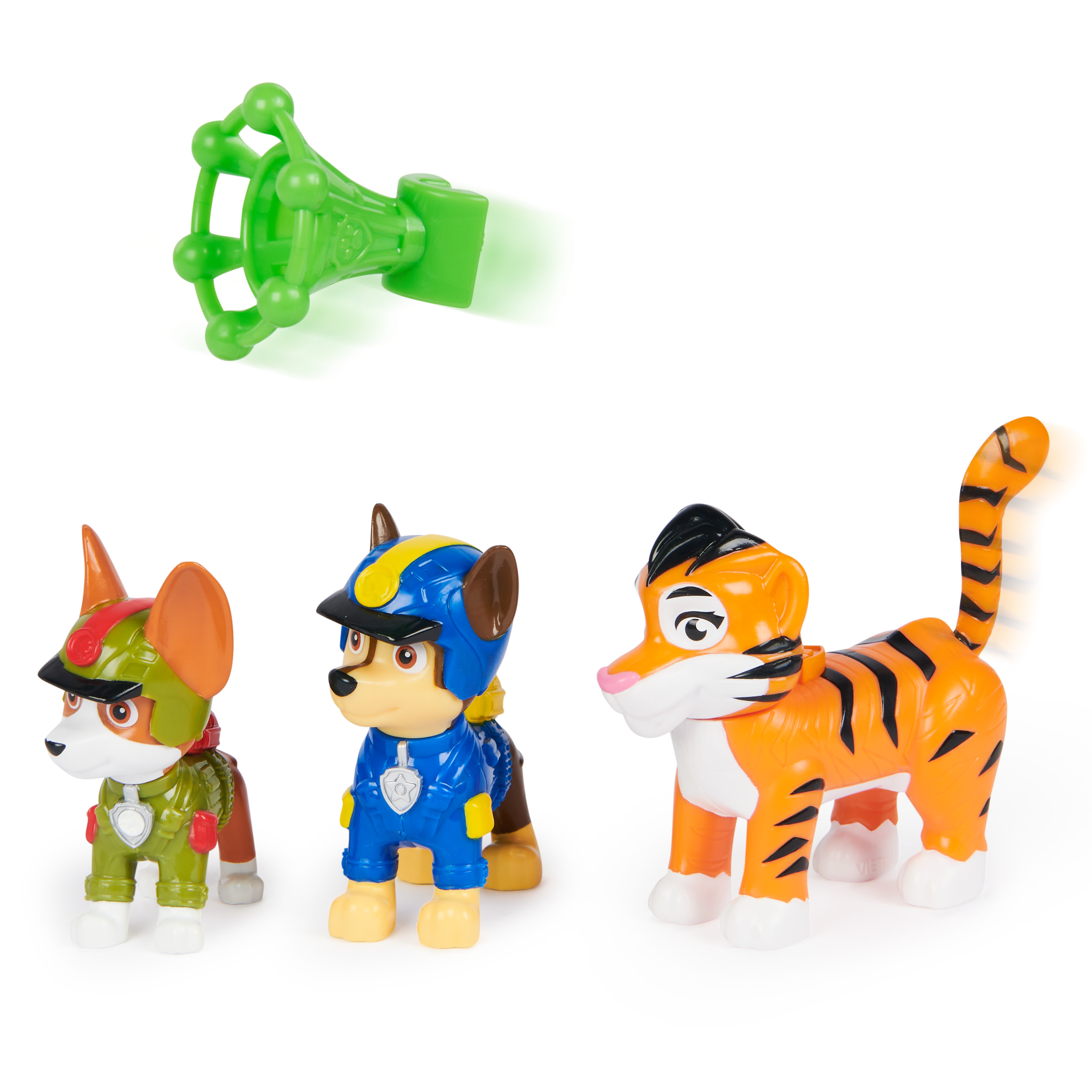 PAW Patrol : Jungle Pups Chase, Tracker & Tiger, action figure con lanciamissili, giocattoli per bambini e bambine da 3 anni in su