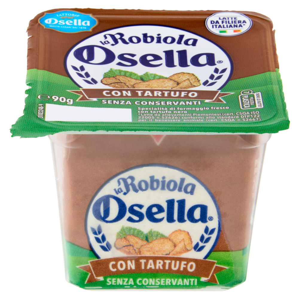 Fattorie Osella la Robiola Osella specialità di formaggio fresco con Tartufo­ 90 g
