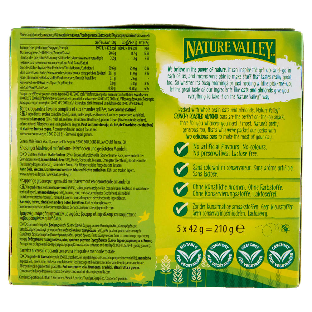 Nature Valley Crunchy Roasted Almond 5 x 42 g