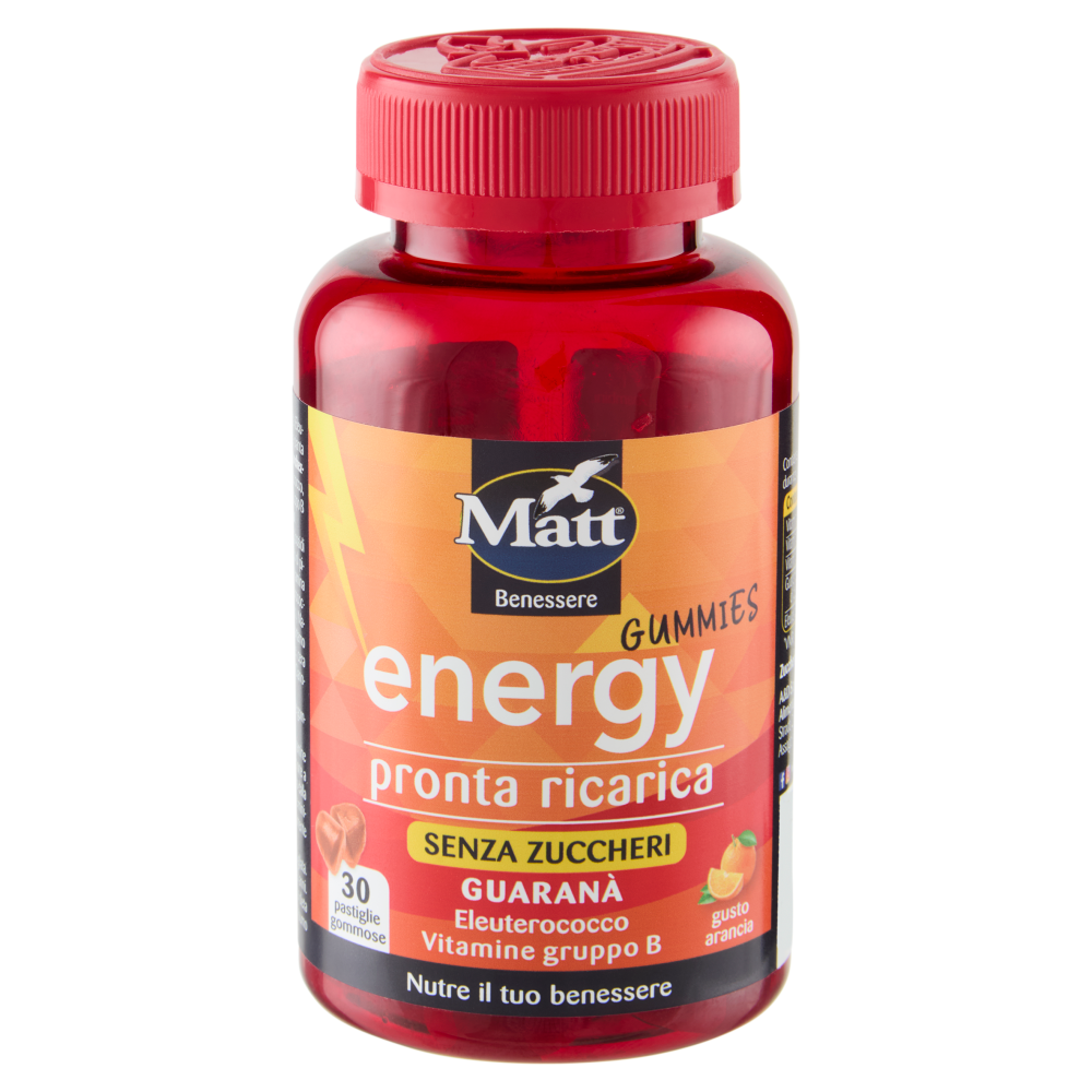 Matt Benessere energy Gummies 30 pastiglie gommose 90 g