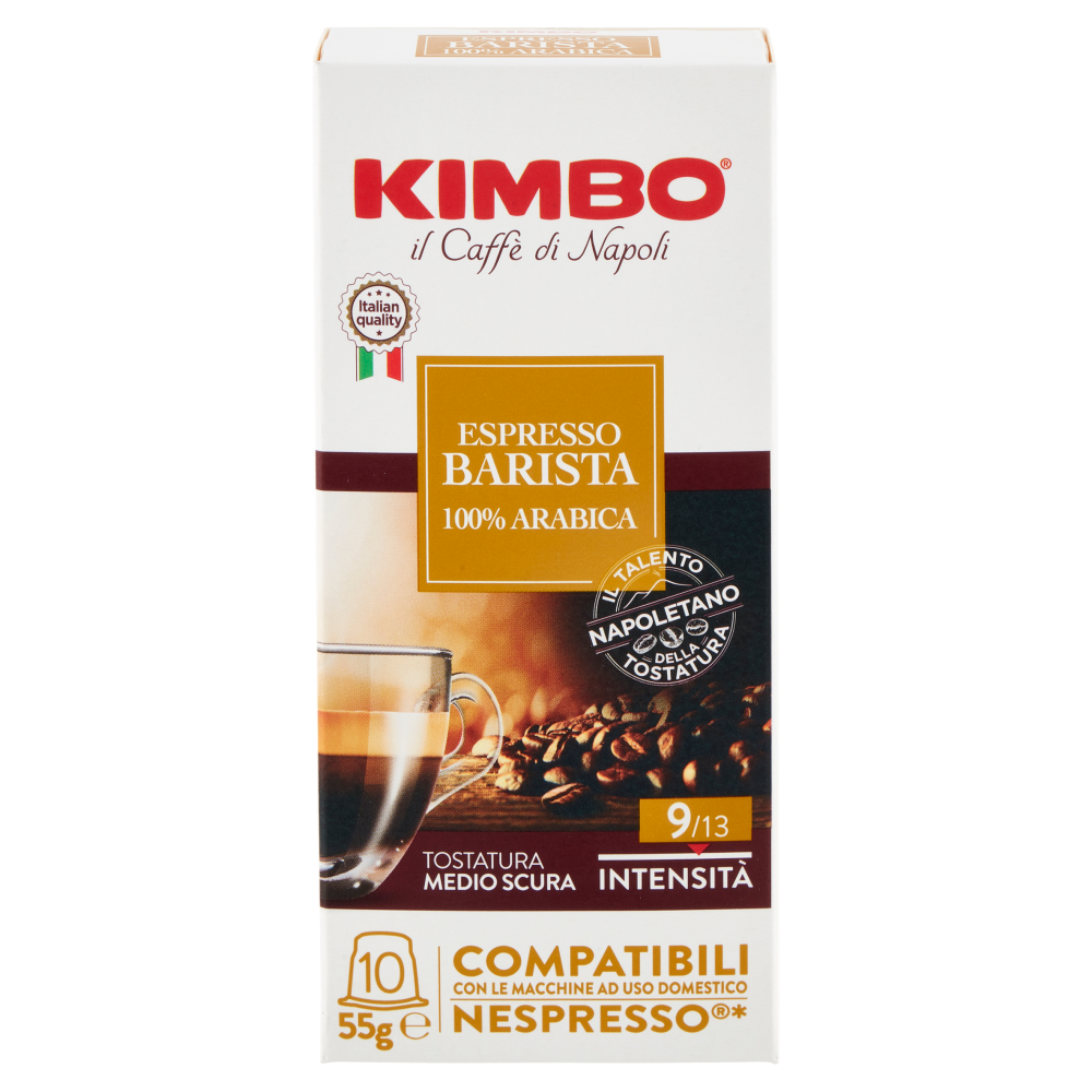 Kimbo Espresso Barista Compatibili con le Macchine Nespresso* 10 x 5,5