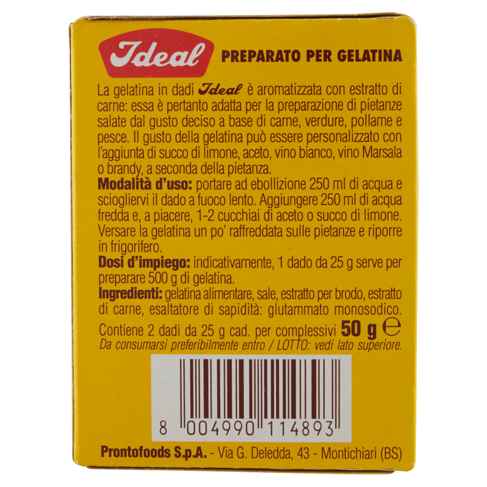 Ideal Gelatina in Dadi 2 x 25 g