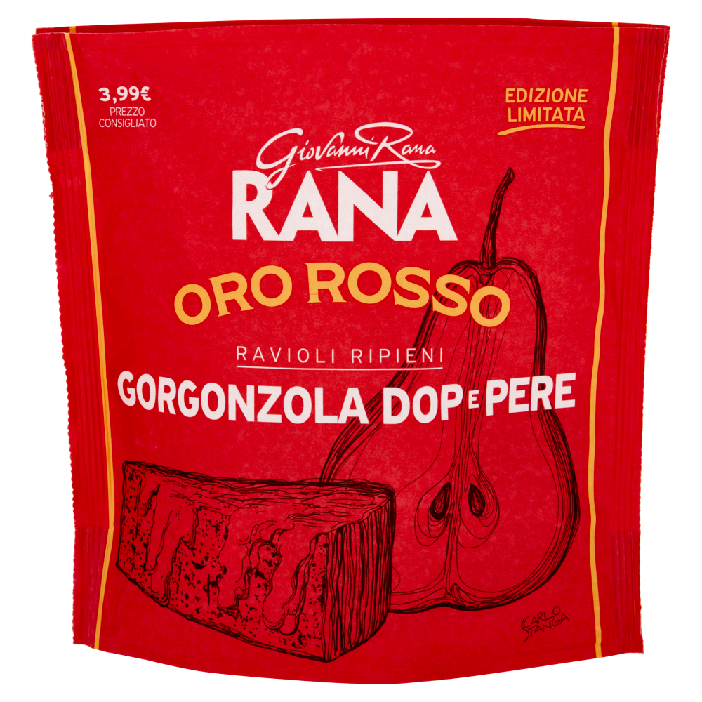Giovanni Rana Oro Rosso Ravioli Ripieni Gorgonzola DOP e Pere 250 g