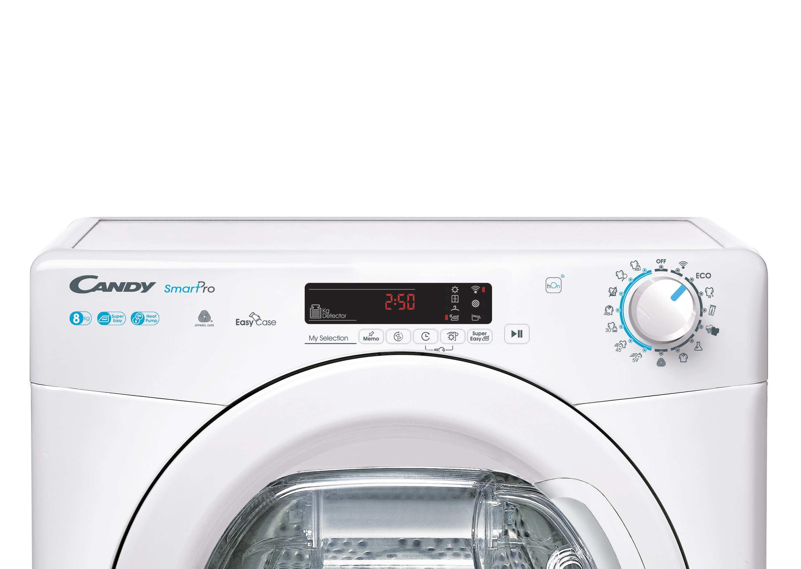 Candy Smart Pro CSOE H8A2DE-S asciugatrice Libera installazione Caricamento frontale 8 kg Bianco