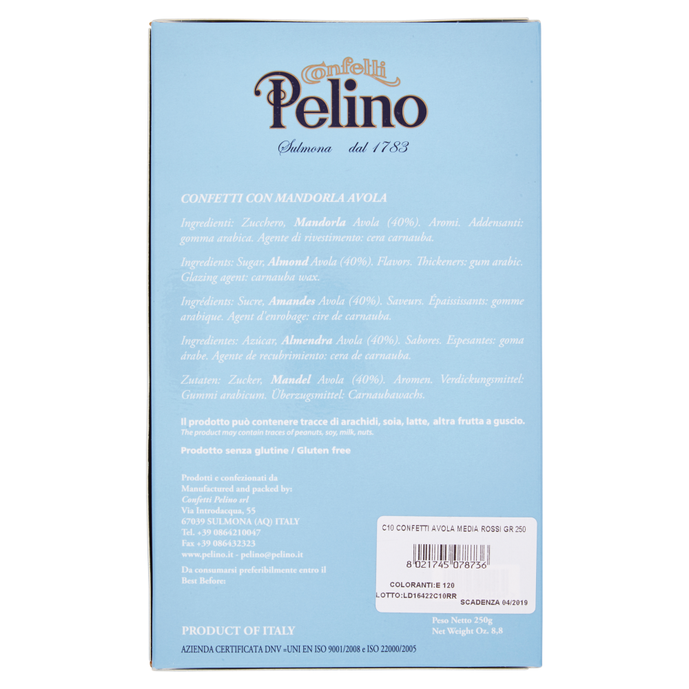 Confetti Pelino Avola Rossi 250 g