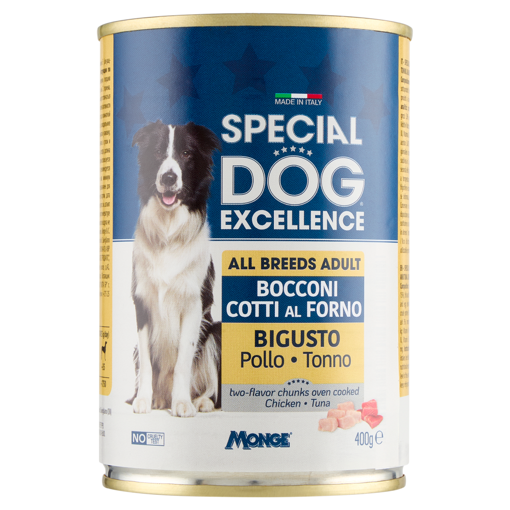Special Dog Excellence All Breeds Adult Bocconi Cotti al Forno Bigusto Pollo Tonno 400 g