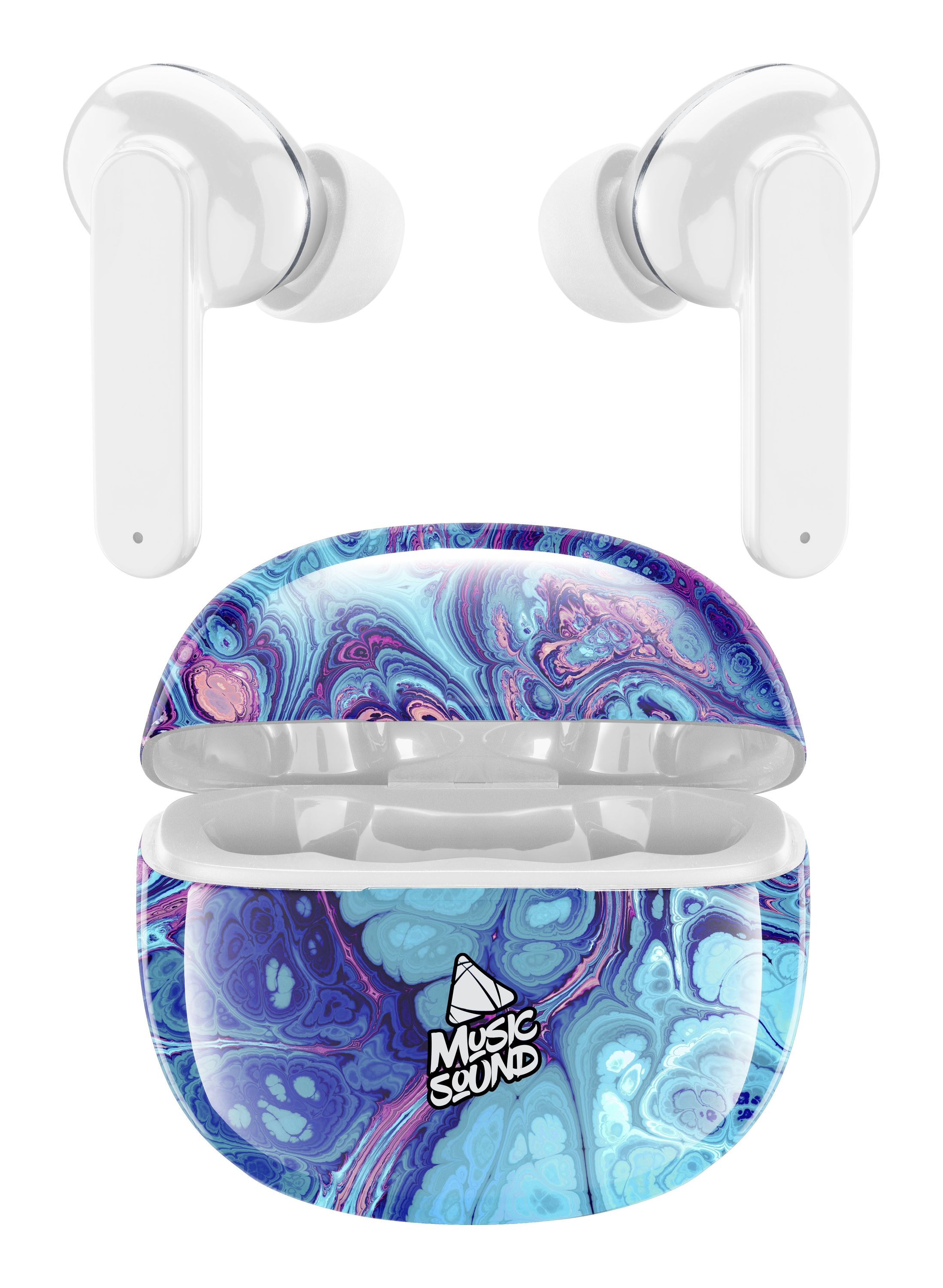 Music Sound Fancy Auricolari in-ear : ergonomici, giovanili e colorati. Con isolamento passivo del rumore assicurano bassi potenti e una qualit&agrave; audio immersiva