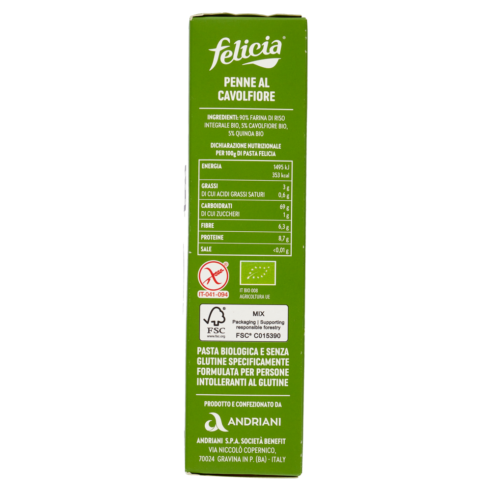 felicia Bio Penne al Cavolfiore 250 g