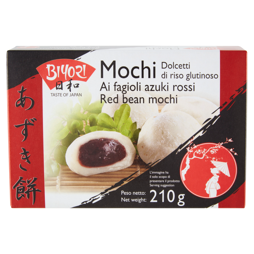 Biyori Mochi Dolcetti di riso glutinoso ai fagioli azuki rossi 6 x 35 g