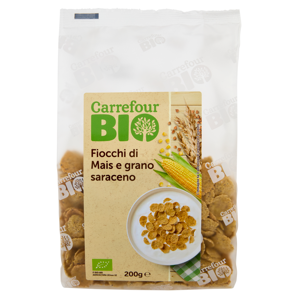Carrefour Bio Fiocchi di Mais e grano saraceno 200 g
