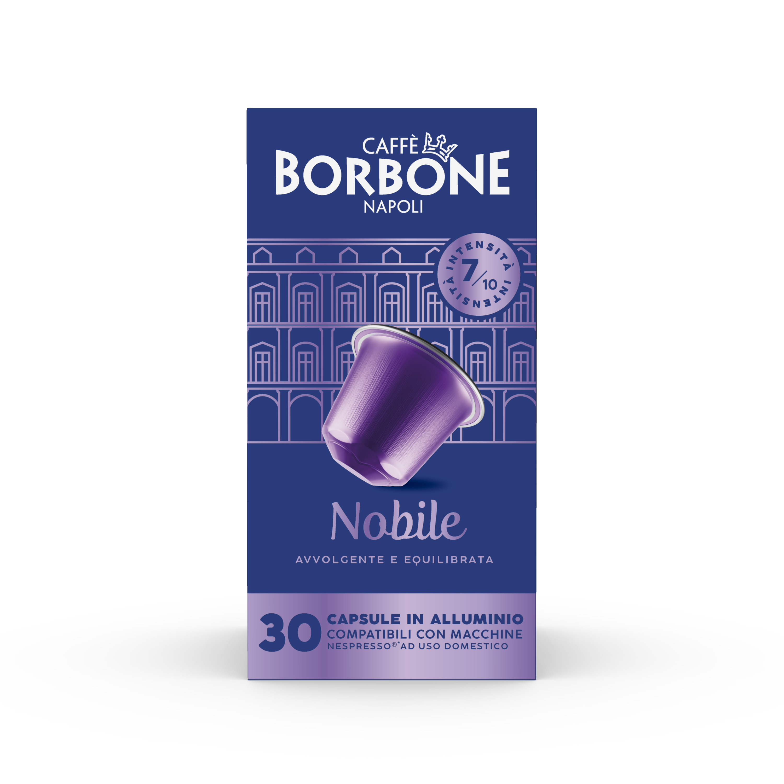 Caff&egrave; Borbone Capsule compatibili sistema Nespresso Alluminio - Miscela Nobile - 30 capsule