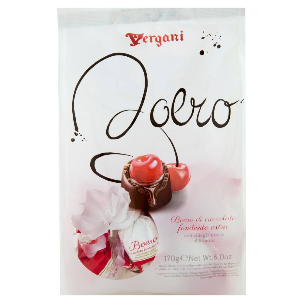 Vergani Boero di cioccolato fondente extra con ciliegia intera al liquore 170 g