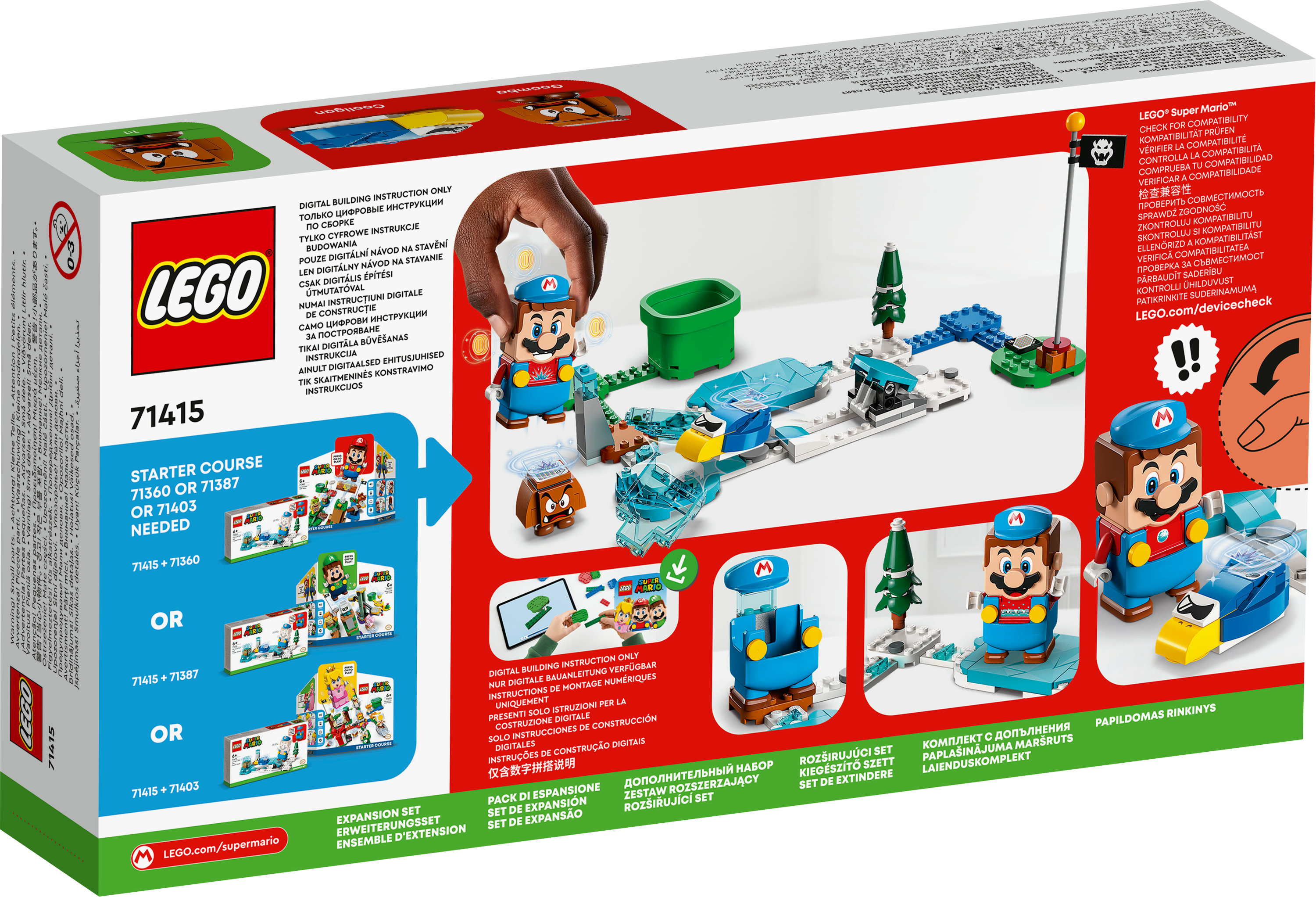 LEGO Super Mario Pack di espansione Costume di Mario ghiaccio e Mondo ghiacciato
