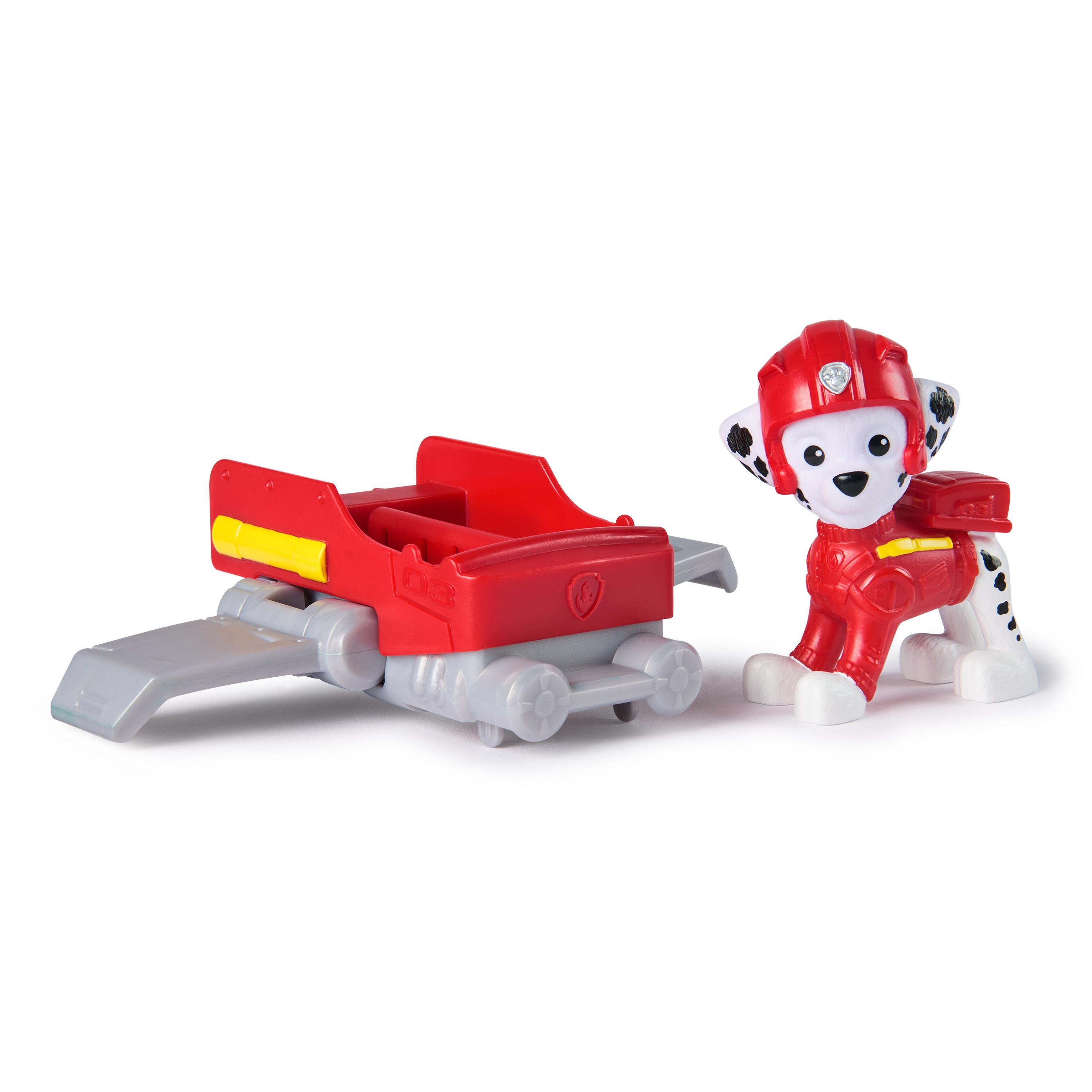 PAW Patrol : Action Pups, action figure di Chase e hoverboard aereo giocattolo con ali pieghevoli, giocattoli per bambini e bambine dai 3 anni in su