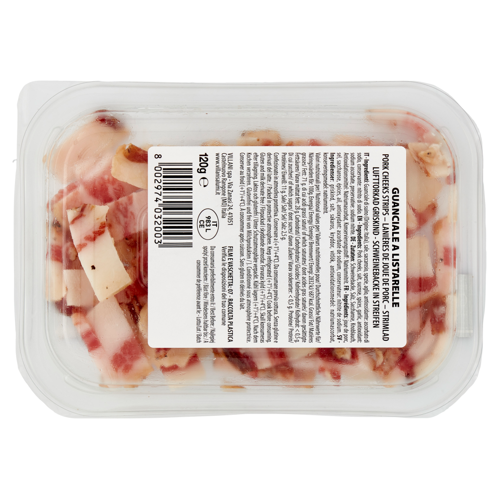 Villani Listarelle di Guanciale Stagionato 120 g