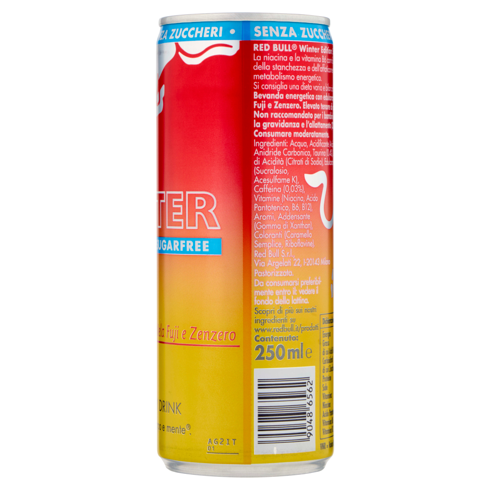 Red Bull Energy Drink, Gusto Mela Fuji-Zenzero, Senza Zuccheri, 250 ml