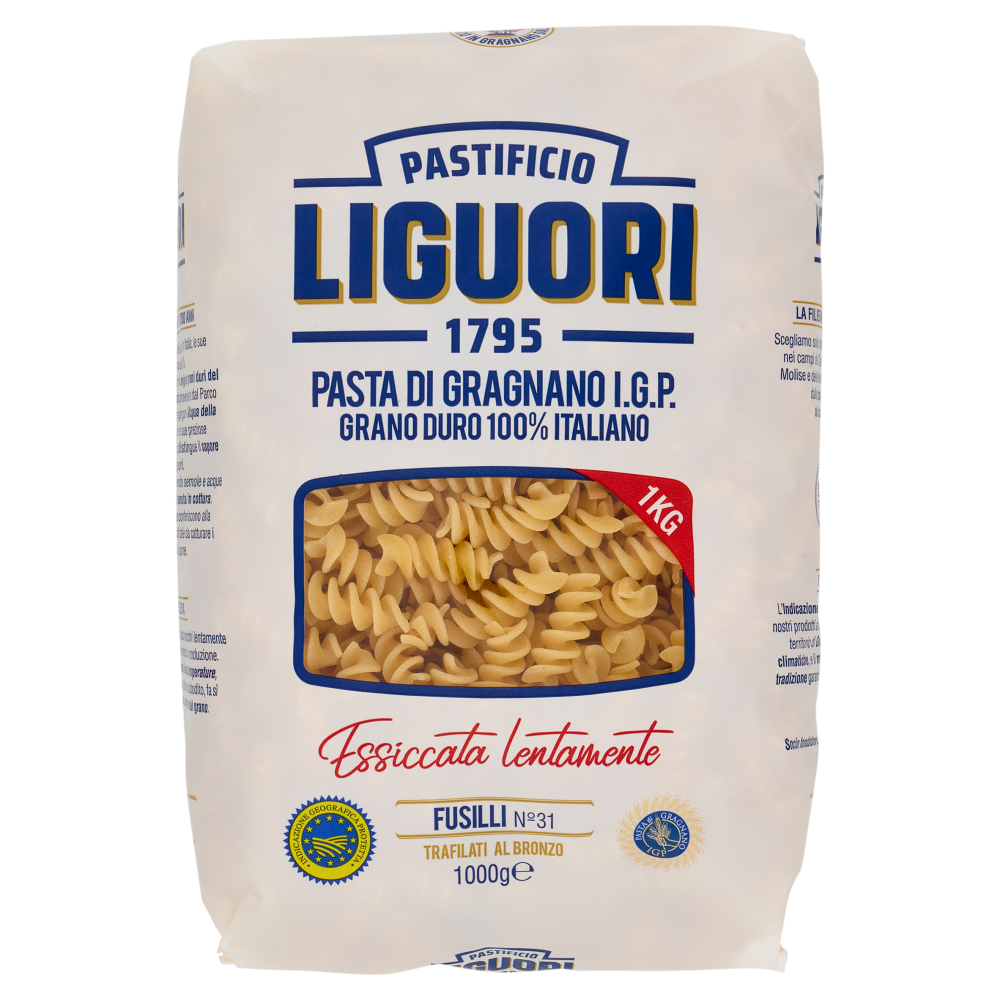 Pastificio Liguori Pasta di Gragnano I.G.P. Fusilli N&deg;31 1000 g