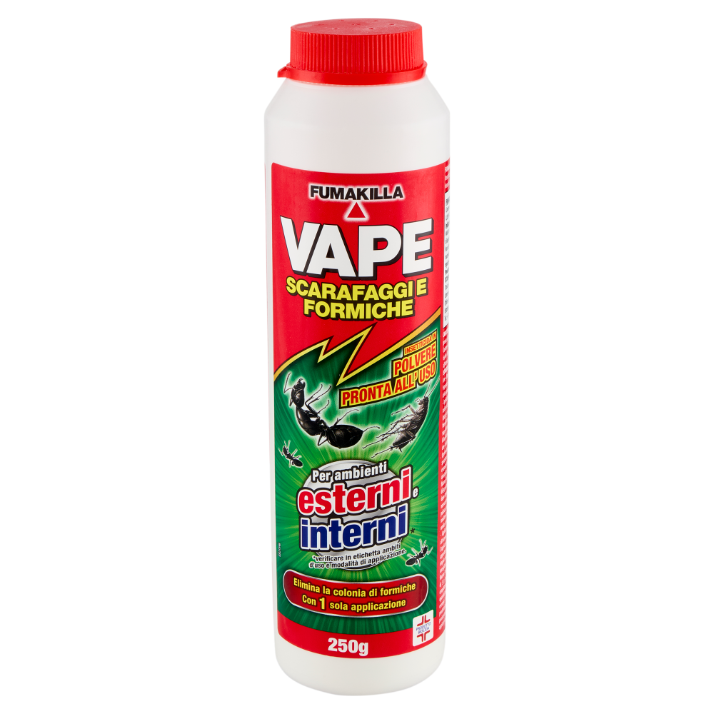 VAPE Scarafaggi e Formiche Insetticida in Polvere Pronta all'Uso 250 g