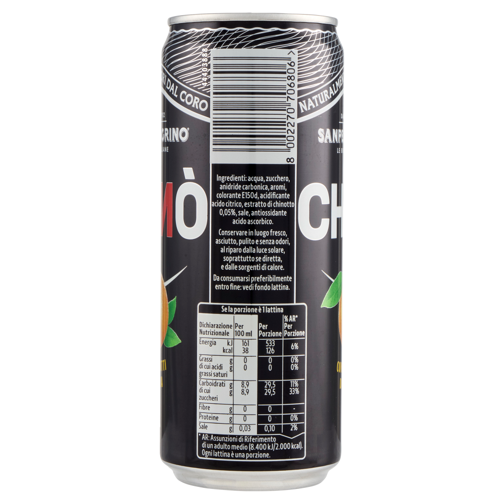 BIBITE SANPELLEGRINO, Bevanda Gassata, Chinò, Lattina -  330ml