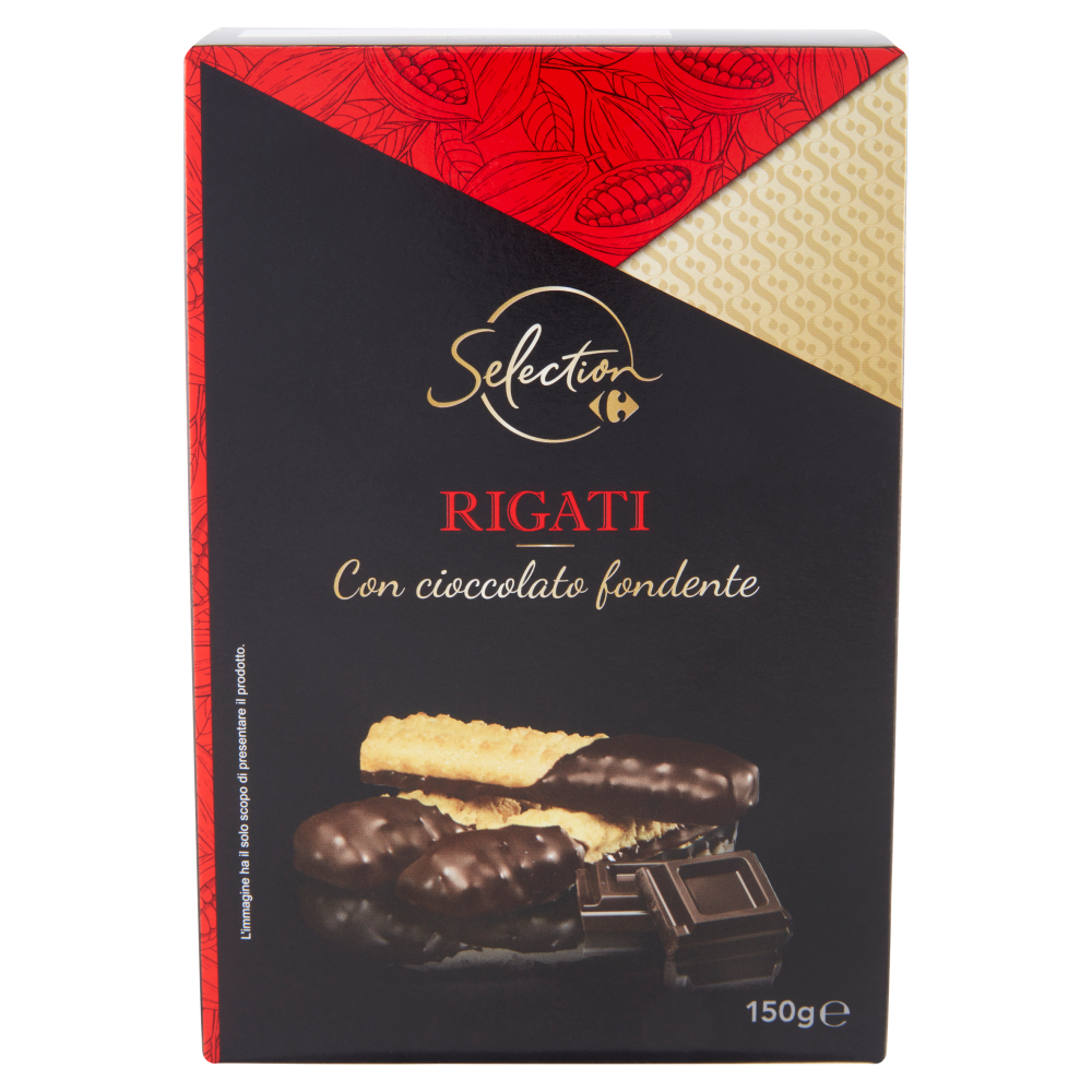Carrefour Selection Rigati con cioccolato fondente 150 g