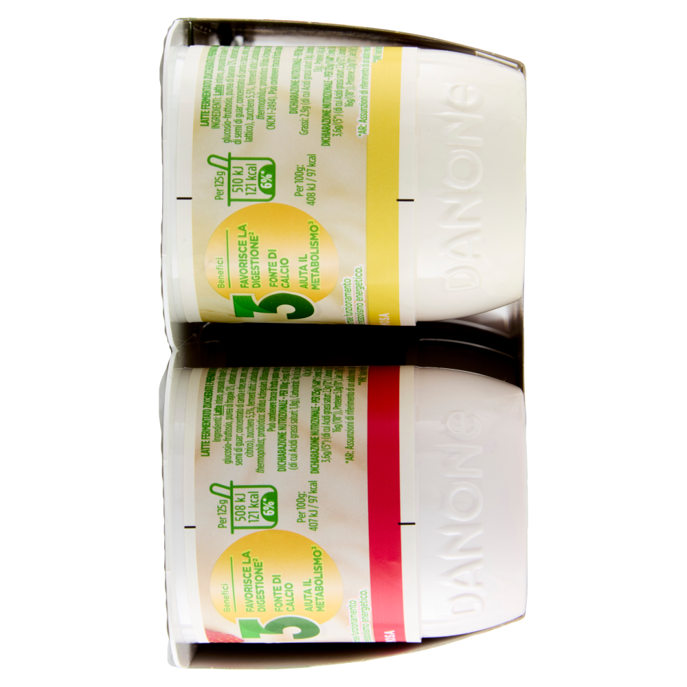 ACTIVIA Yogurt con Probiotico Bifidus, vellutato Albicocca/Banana/Fragola/Frutti di Bosco, 8x125g