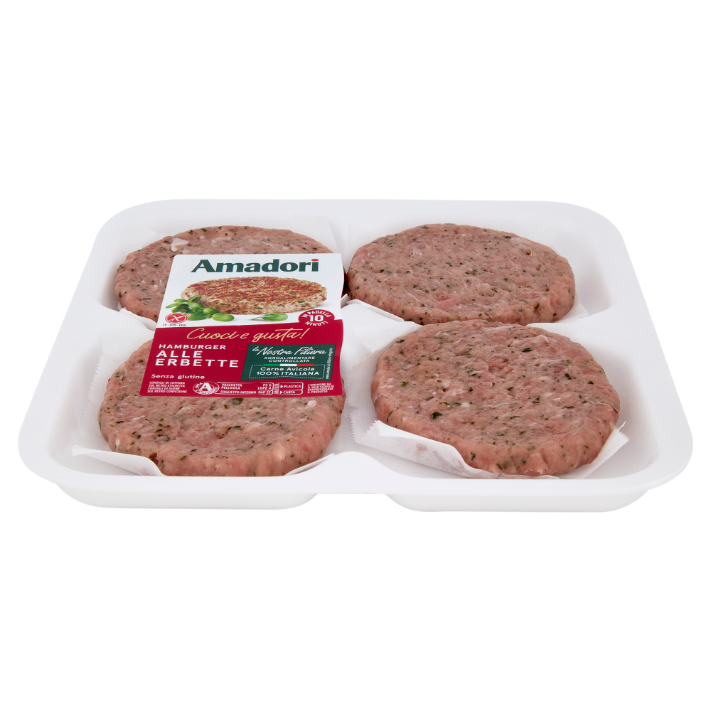 Amadori Hamburger alle Erbette 0,408 kg