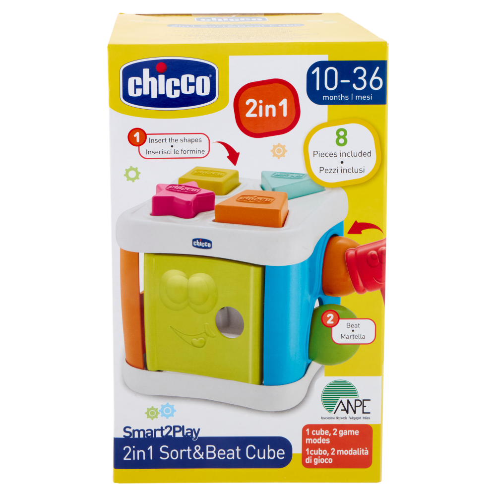 Chicco Smart2Play 2in1 Sort&Beat Cube 10-36 mesi